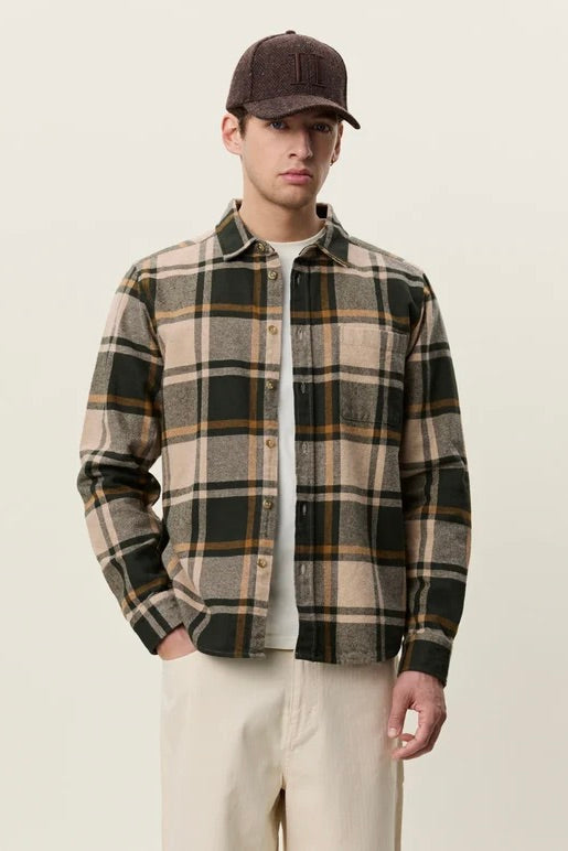 Check Flannel Shirt Rosin Green