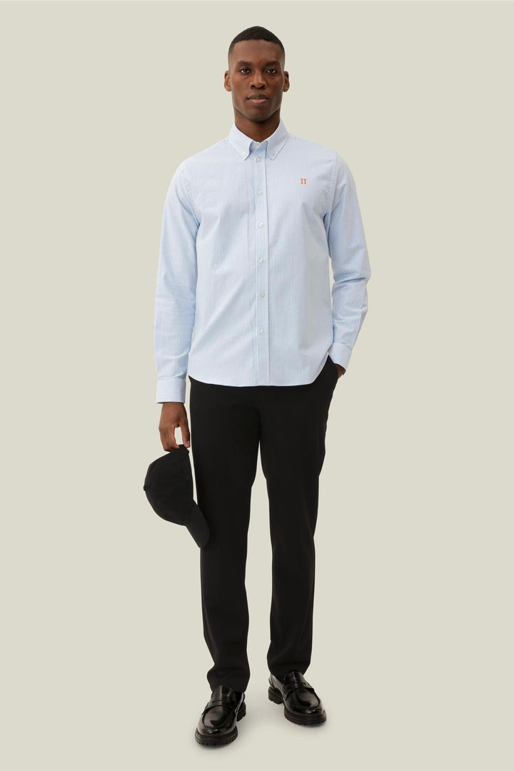 Konrad Contrast Oxford Blue White Stripe