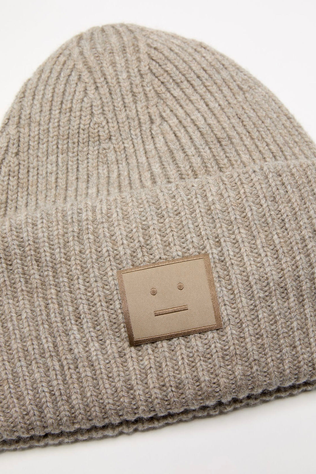 Large Face Logo Yak Beanie Greige Melange