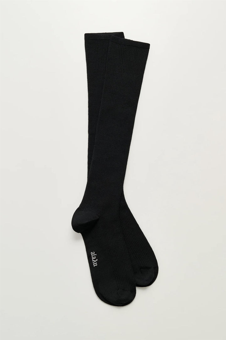 AIAYU Wool Knee Socks II Black - Dale