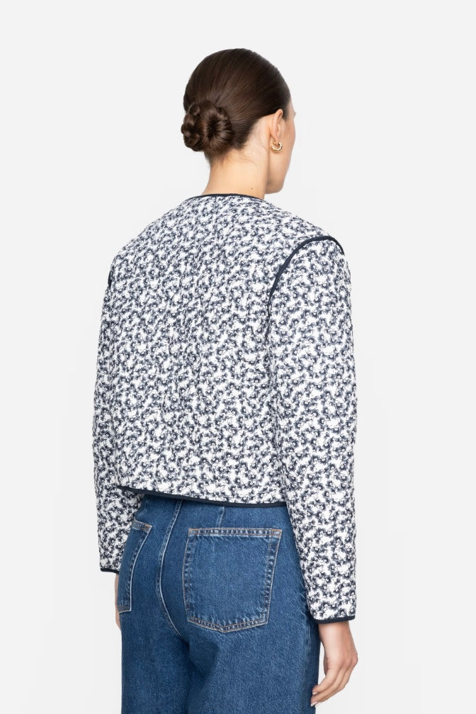 Elvera Jacket Navy Rosehip Print