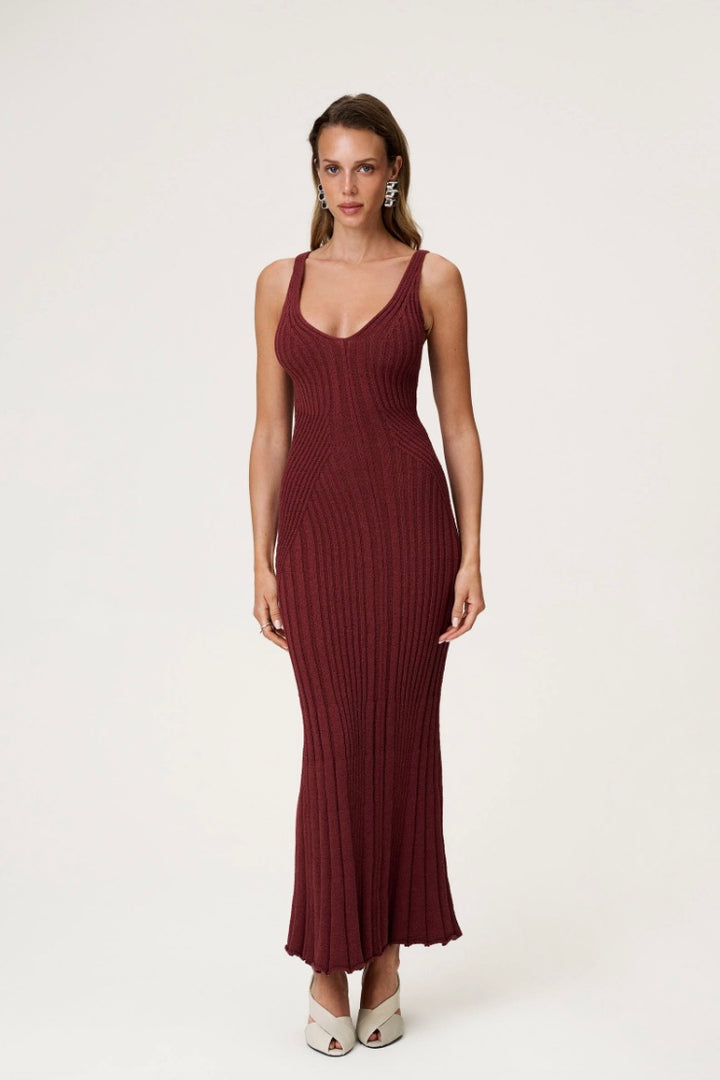 Lugo Slip Dress Burgundy