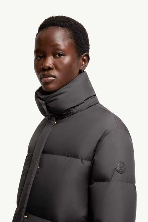 MONCLER Ornement Hooded Long Down Jacket Black - Dale