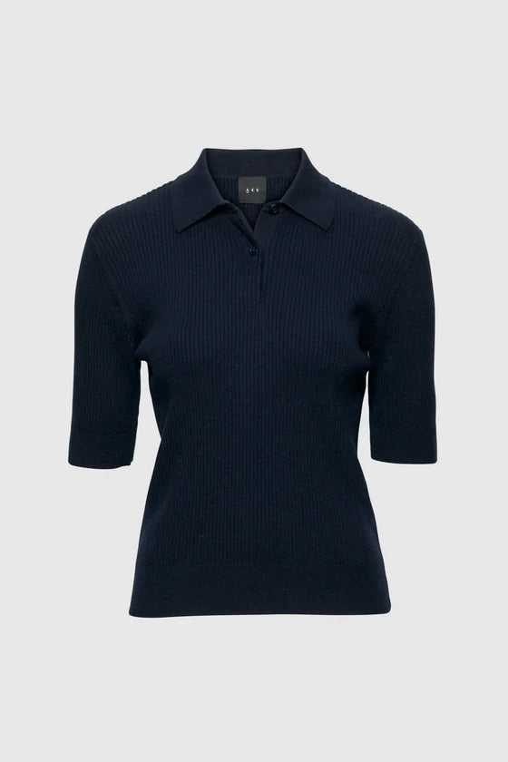 Ella Polo Knit Navy