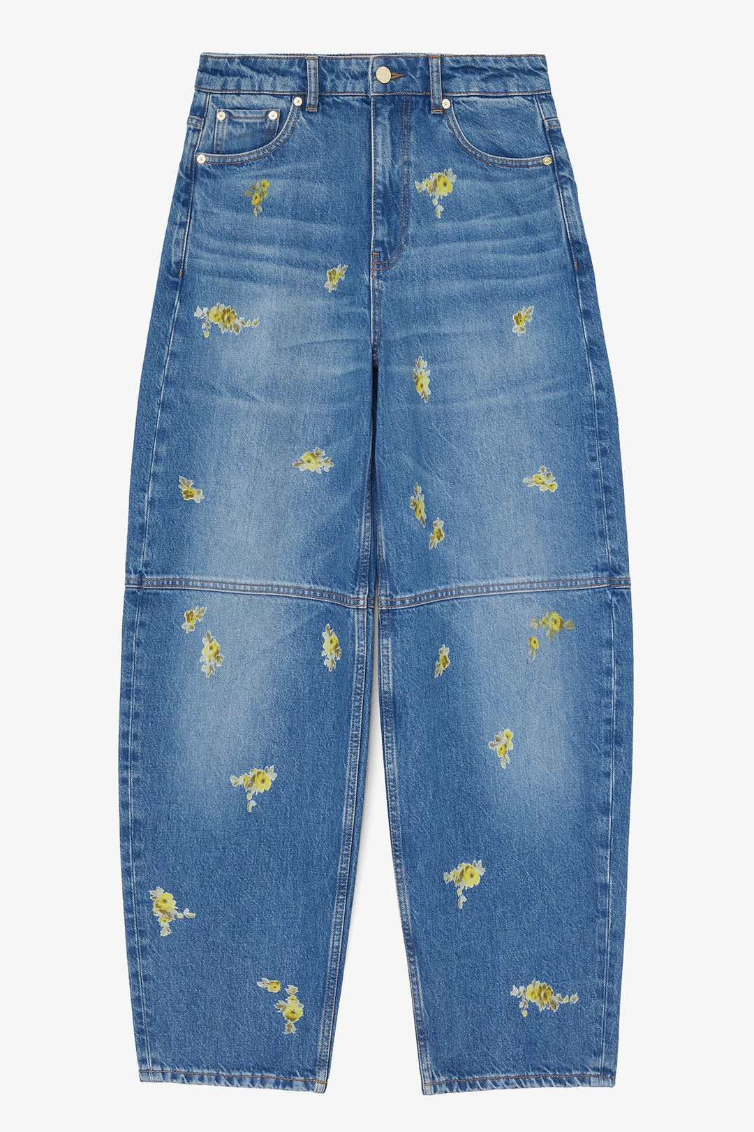 Printed Flower Denim Stary Jeans