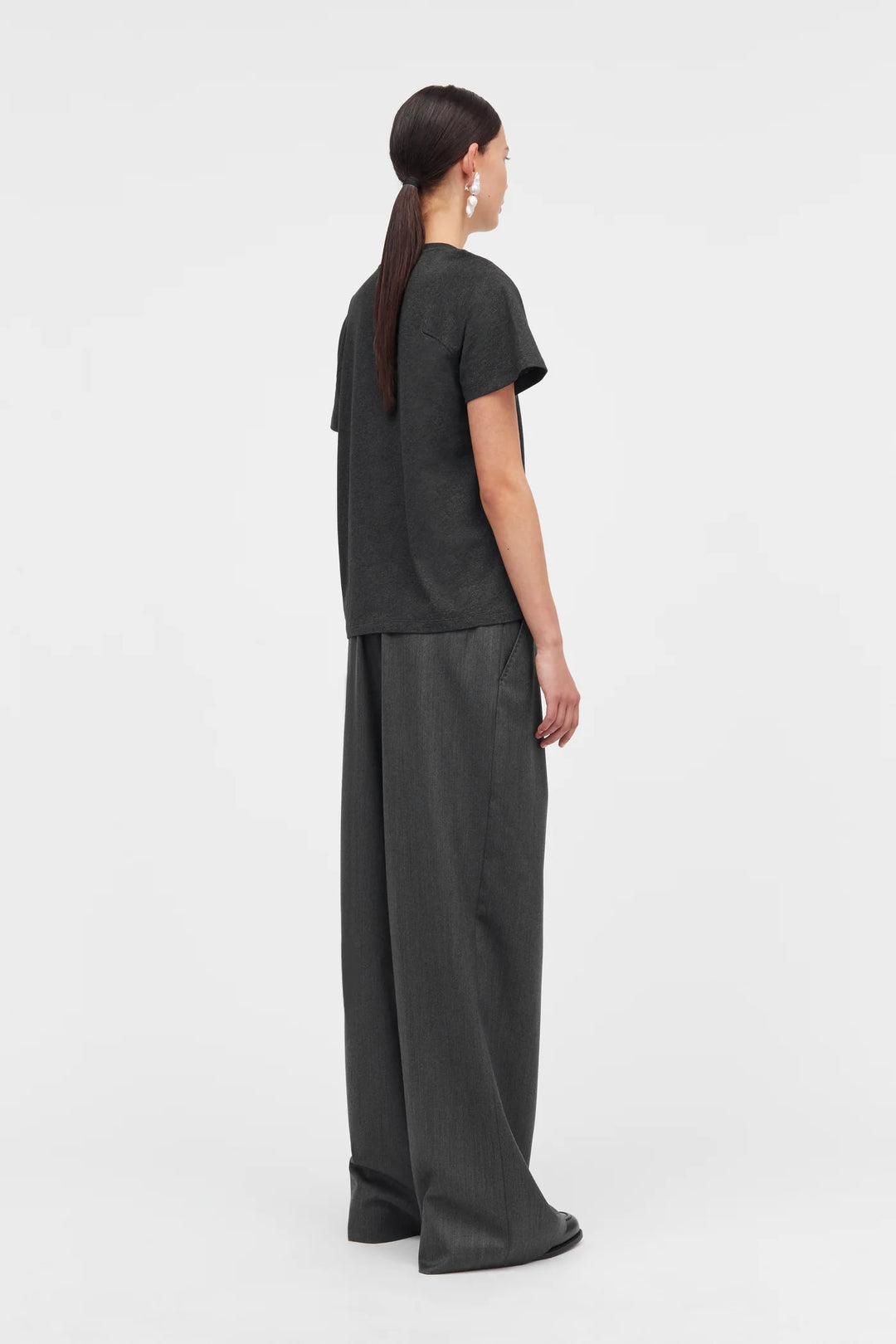 Laia Monogram Cotton Jersey Dark Grey
