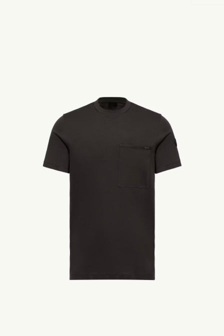 Cotton Jersey T-Shirt with Chest Pocket Black