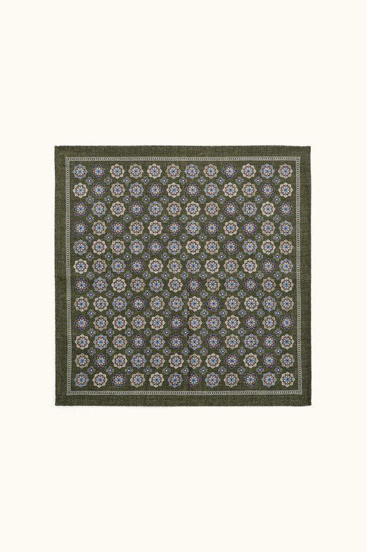 OSCAR JACOBSON Silk Handkerchief Caraban Green - Dale