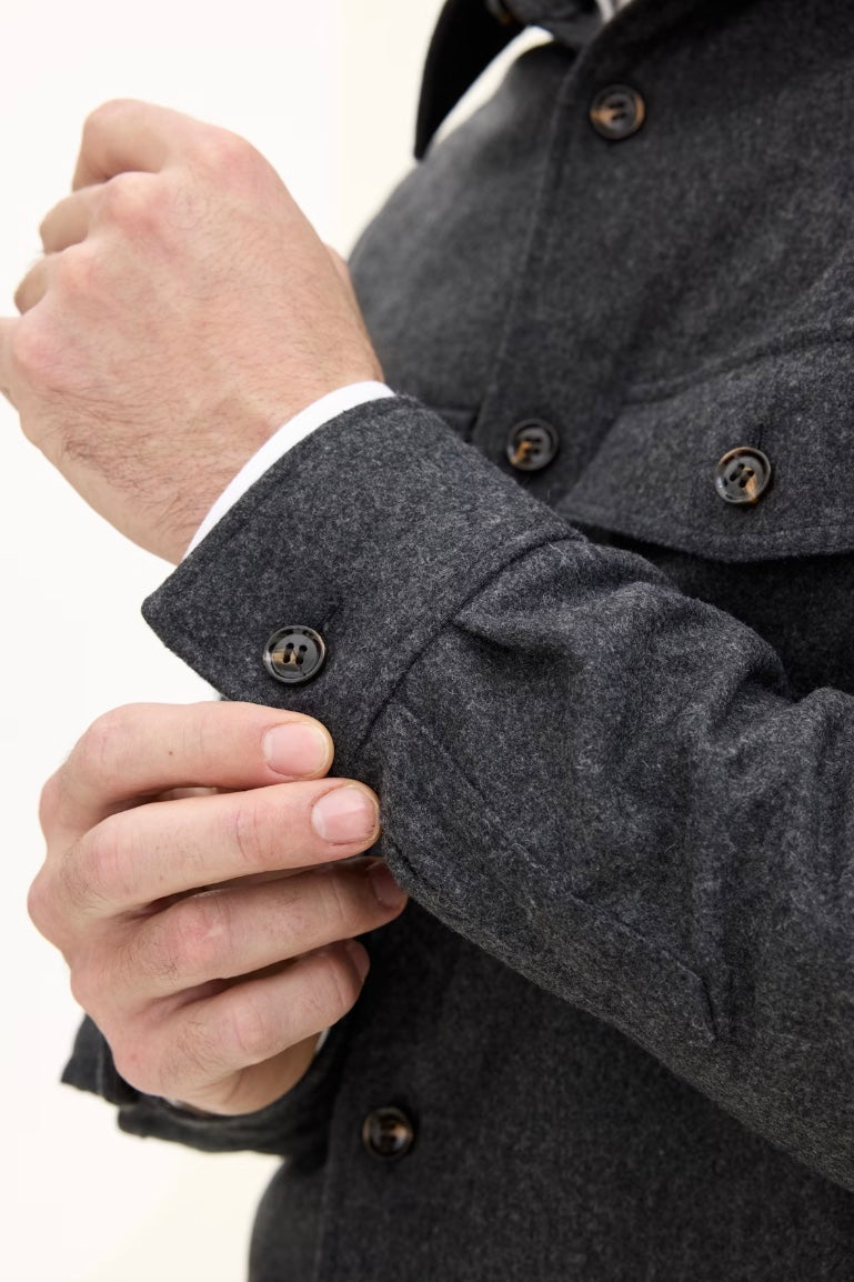 Magnus Shirt Jacket Earth Grey