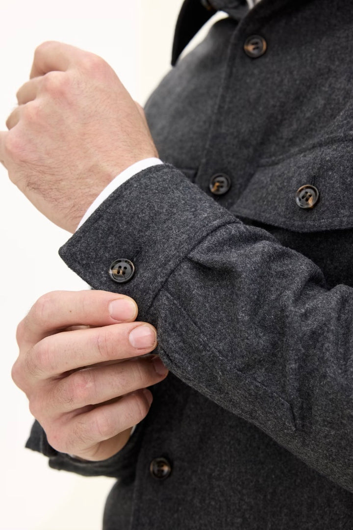 Magnus Shirt Jacket Earth Grey