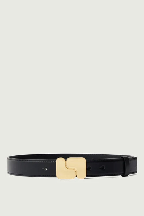 Ninon Leather Belt Black