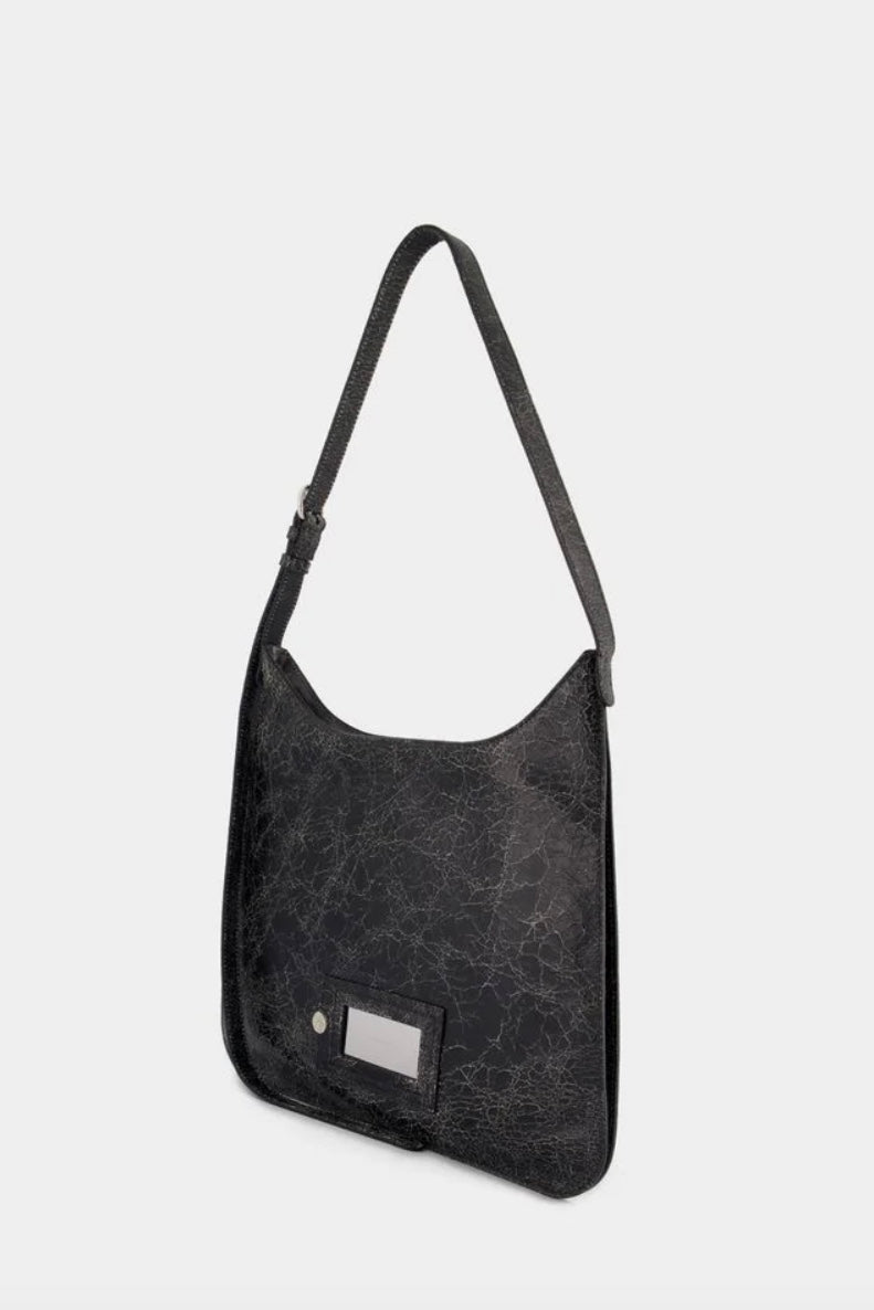 Flat Shoulder Bag Black