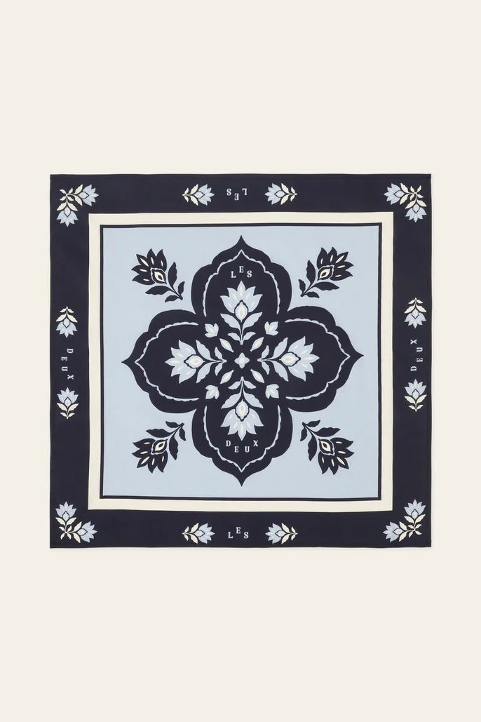 LES DEUX Arabesque Neckerchief Blue Fog - Dale