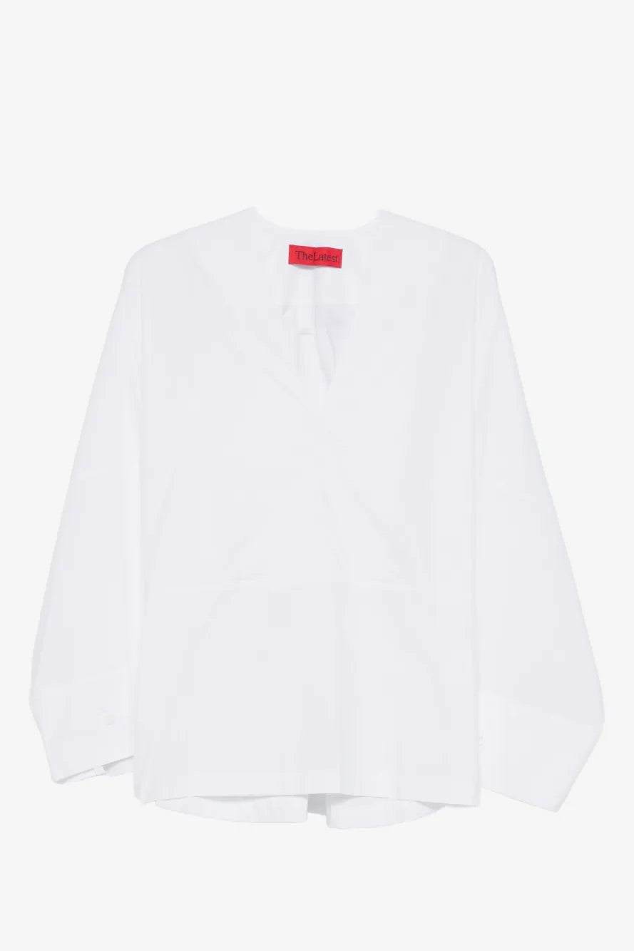 Dana Cotton Poplin Blouse White
