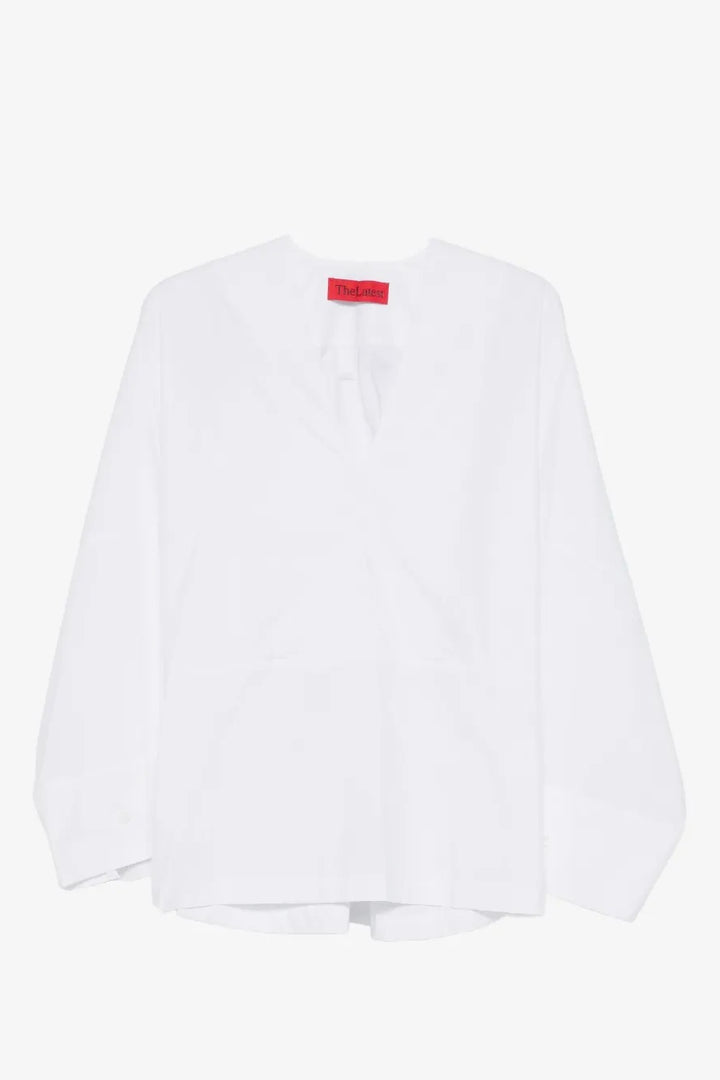 Dana Cotton Poplin Blouse White