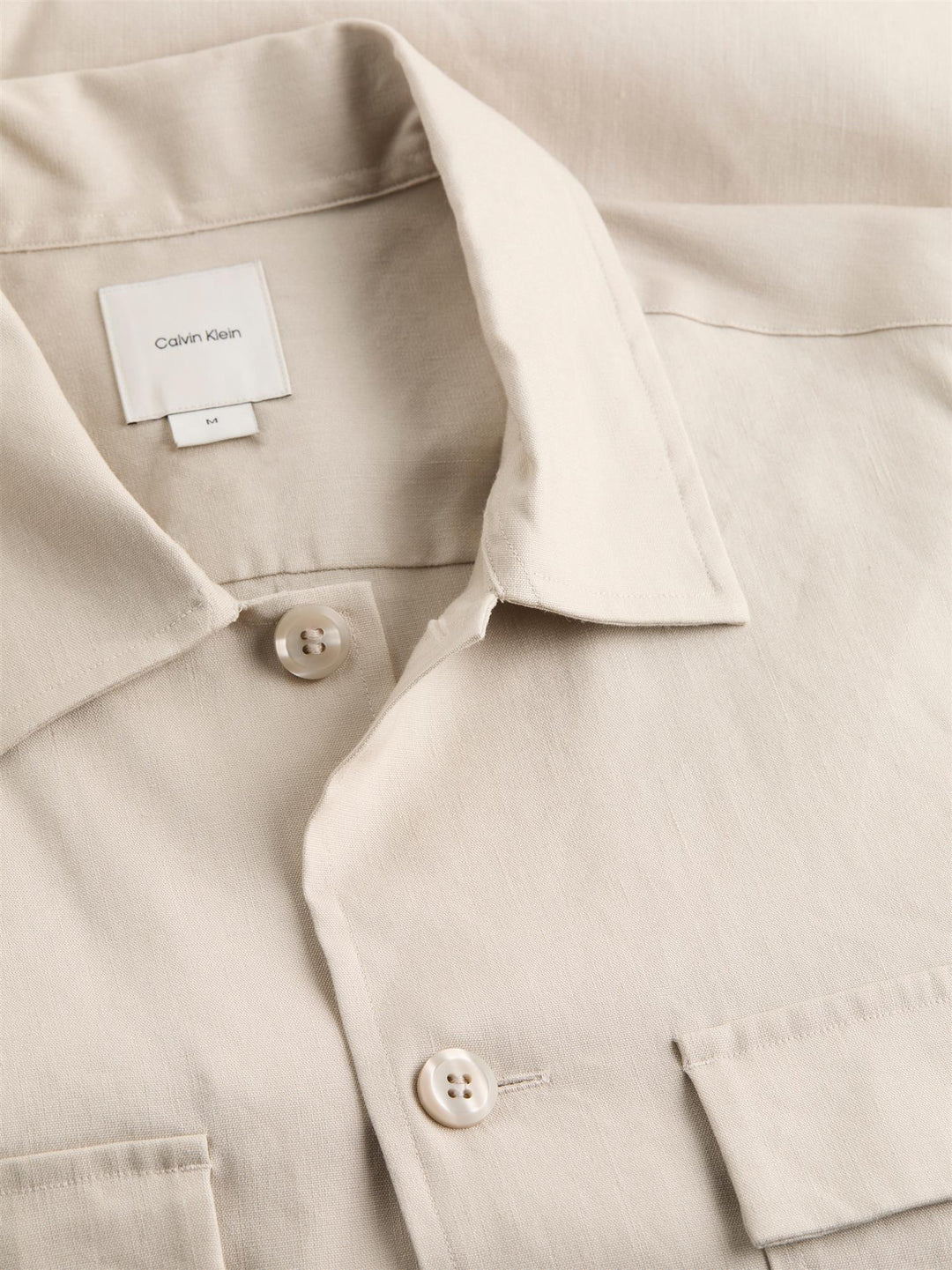 Linen Lyocell Stretch Overshirt Silver Lining