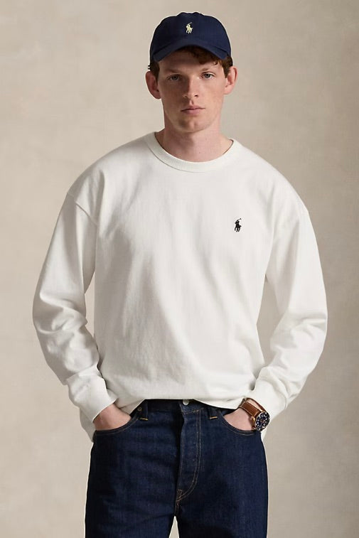 Relaxed Fit Jersey Long-Sleeve T-Shirt White