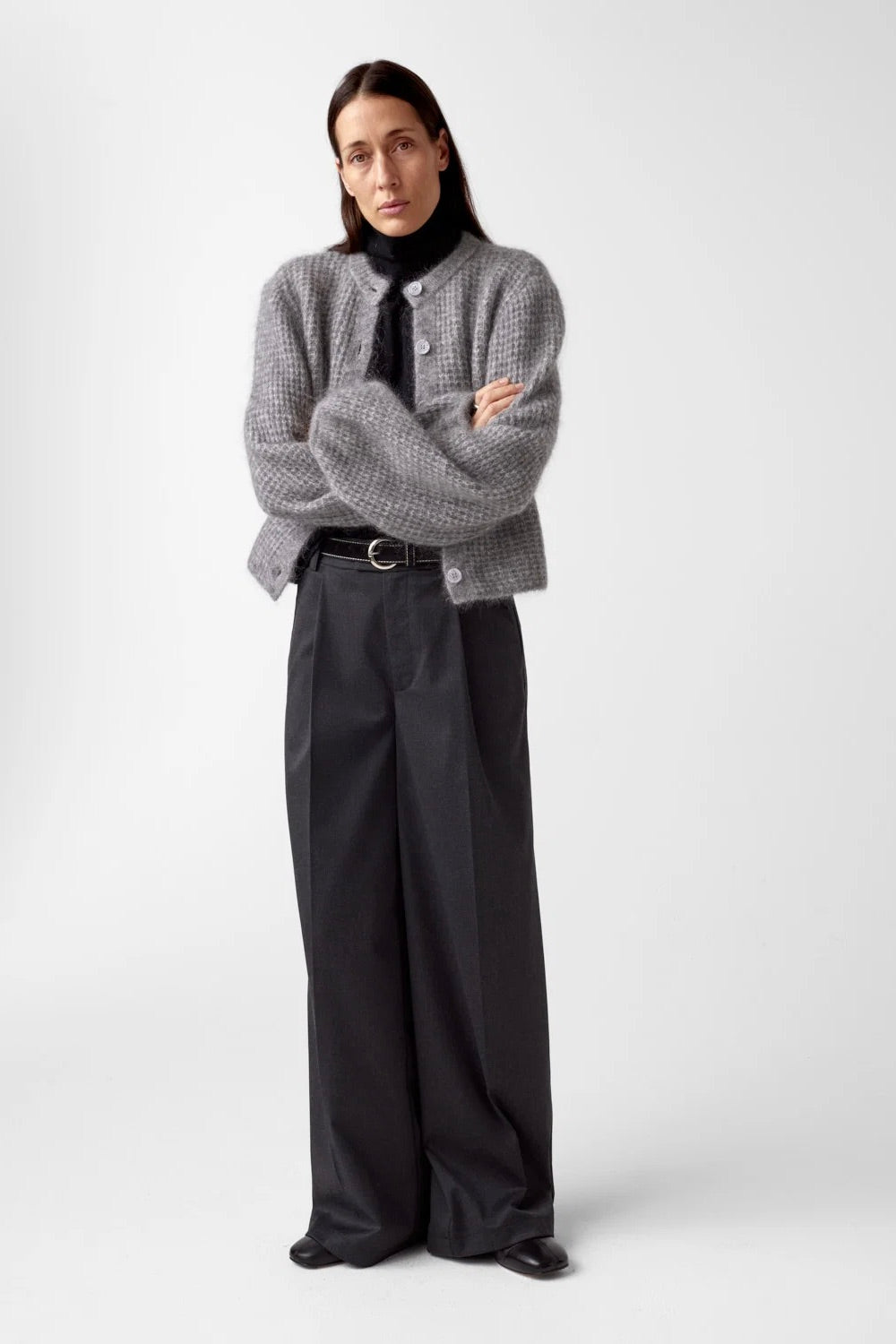 Sofia Mohair Cardigan Grey Melange