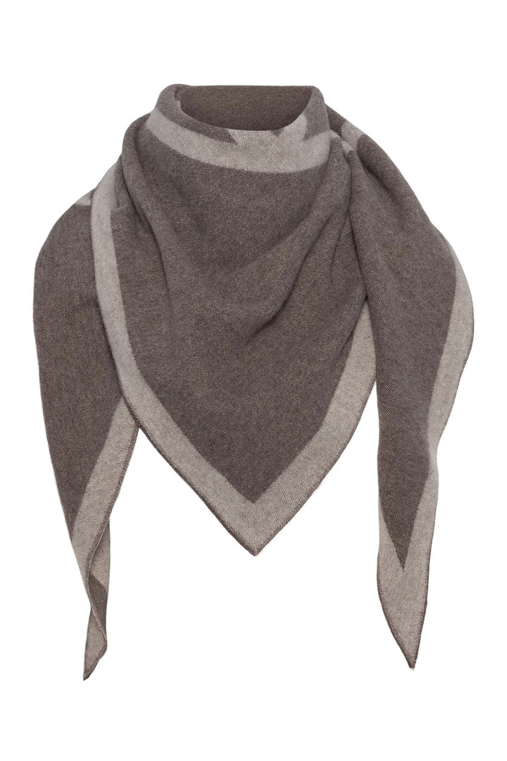 Triangle Scarf Merino Beige/Light Beige