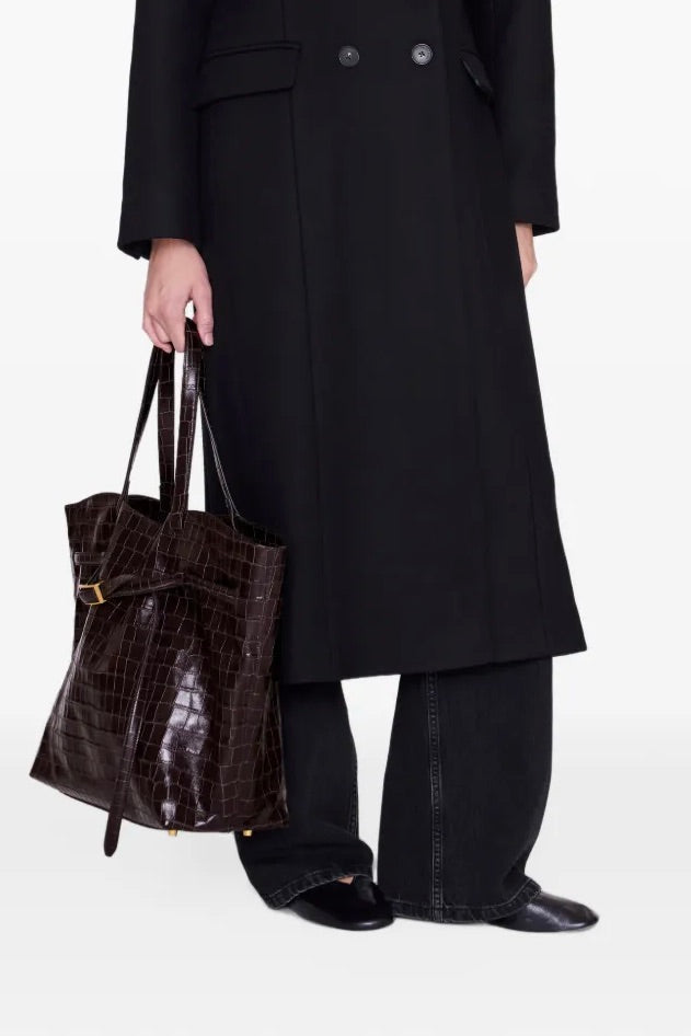 Elly Tote Embossed Dark Brown