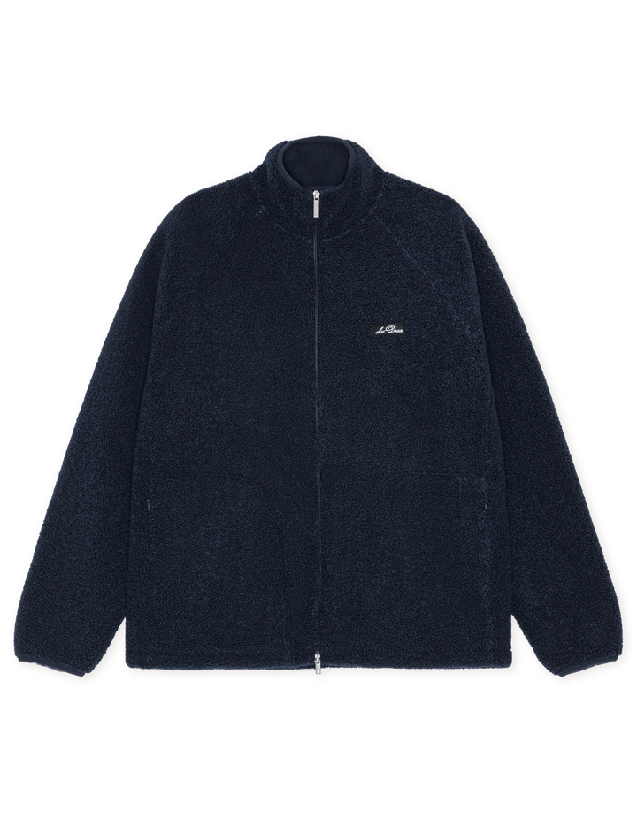 Patch Teddy Jacket Dark Navy