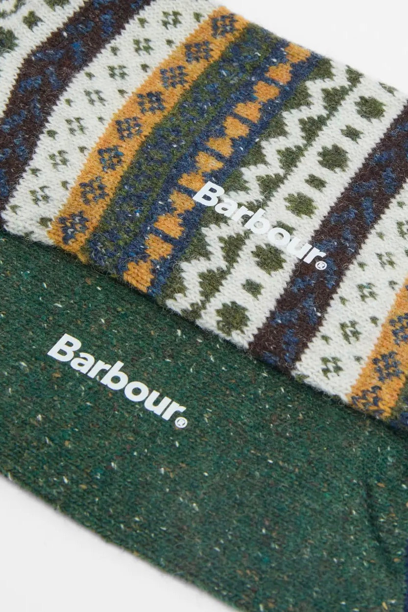 Barbour Fair Isle Sock 2 Pack - Classic Mix