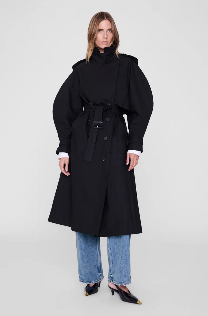 Pascale Maxi Trench Black