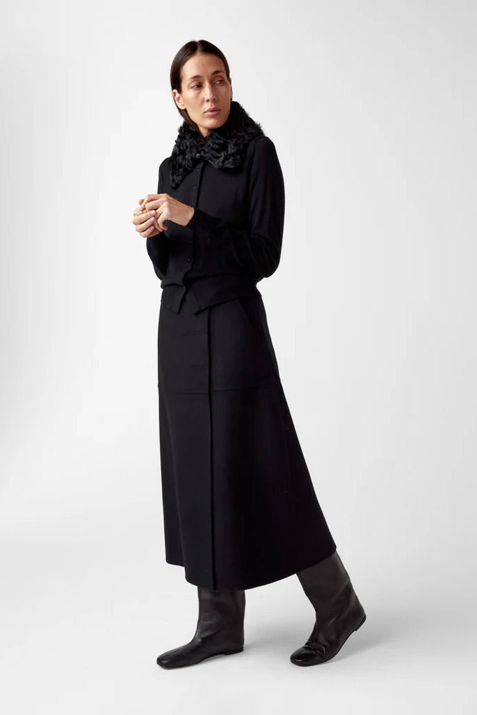 Thelma Wool Skirt Black