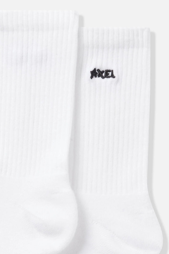Floral Logo Socks White