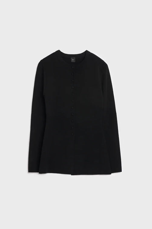 AKS LABEL Bonny Merino Cardigan Black - Dale