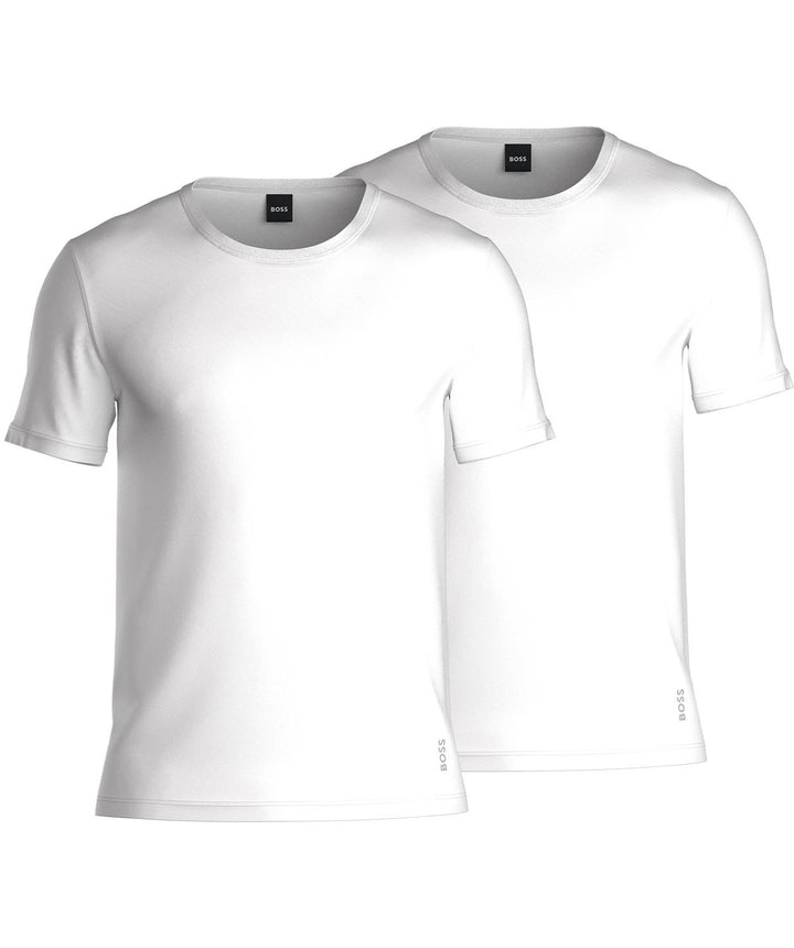 T-Shirt Stretch Round Neck 2PK White