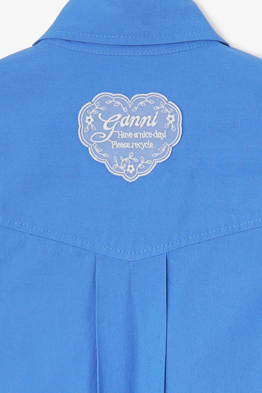 Stretch Cotton Cropped Bowling Shirt Marina