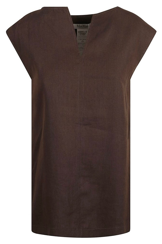 Colimbo Linen Top Coffee