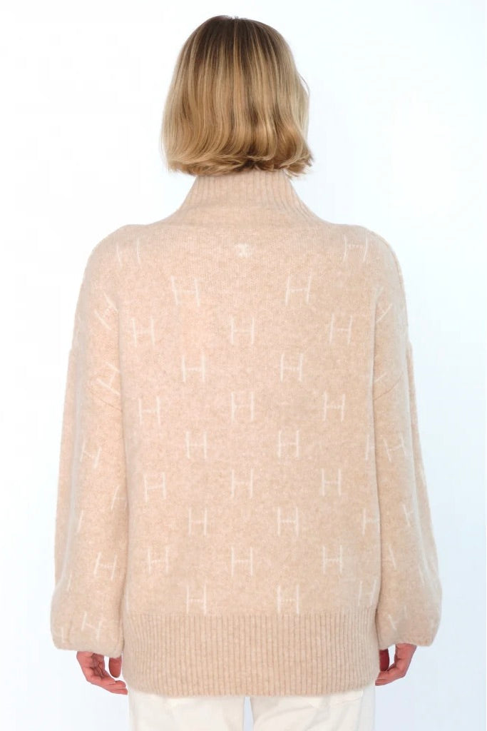 Fam Short Sweater Light Beige Melange