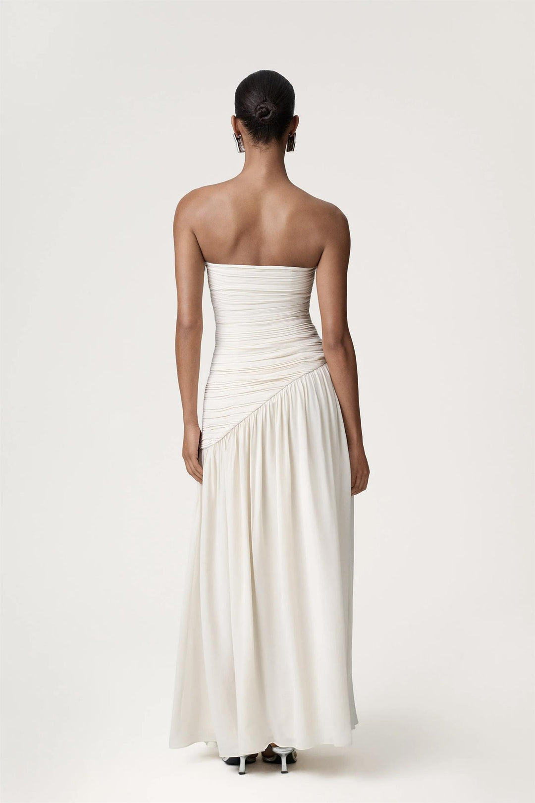 Lima Bandeau Dress Creme White