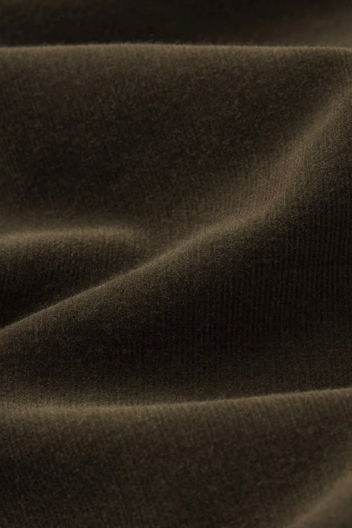 Le Slim Palazzo Modernist Pocket Corduroy Rich Military