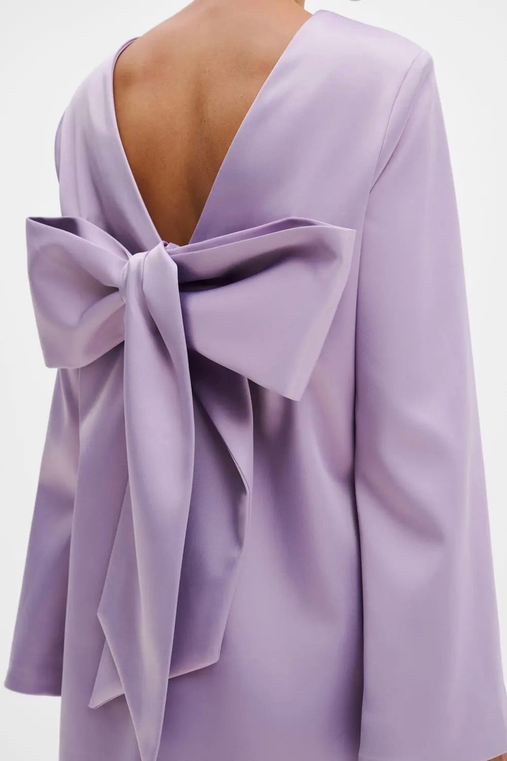 MALINA Elna Bow Detailed Mini Dress Lavender - Dale