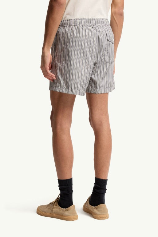 Striped Swim Shorts White/Dark Blue