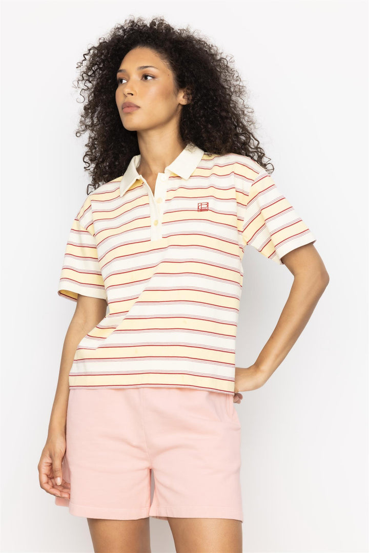 Evelyn Polo Tee Sunny Stripe