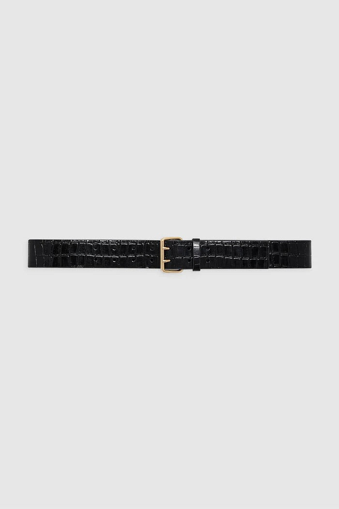 Mila Belt Embossed Black