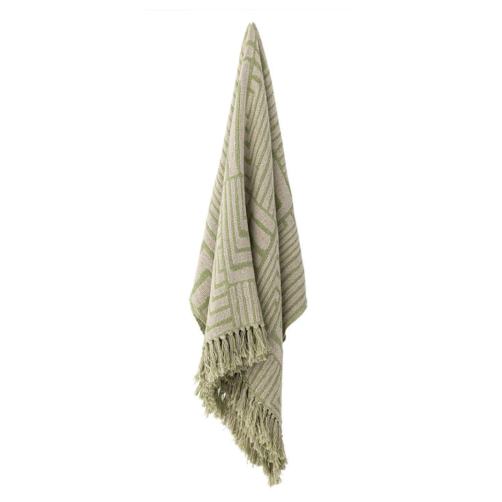 Velva Throw, Green, Recycled Cotton