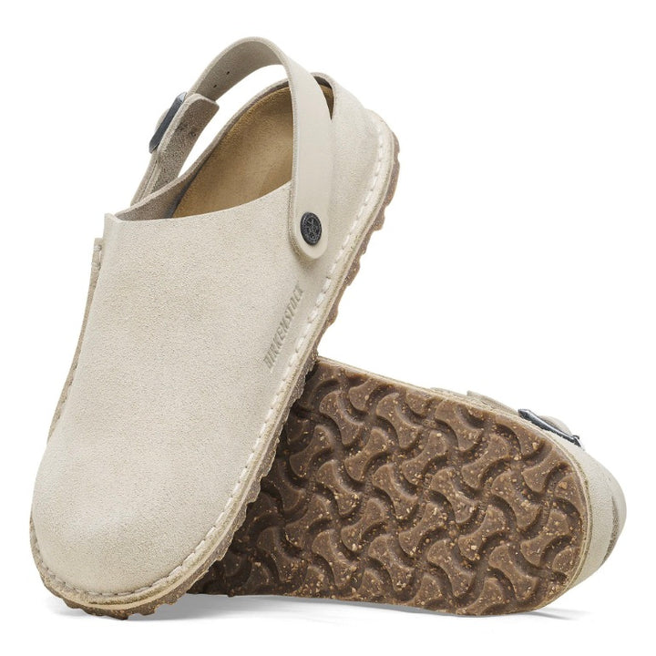 BIRKENSTOCK Lutry Narrow Premium Suede Leather Eggshell - Dale