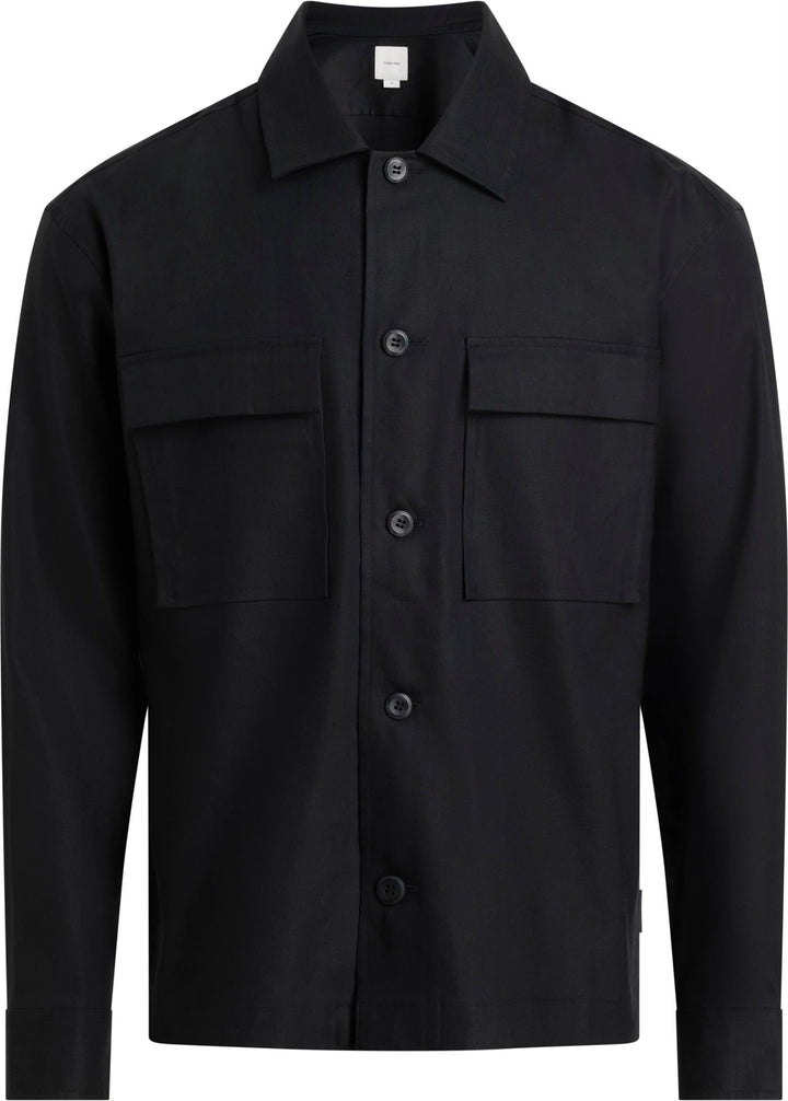 Linen Lyocell Stretch Overshirt Ck Black