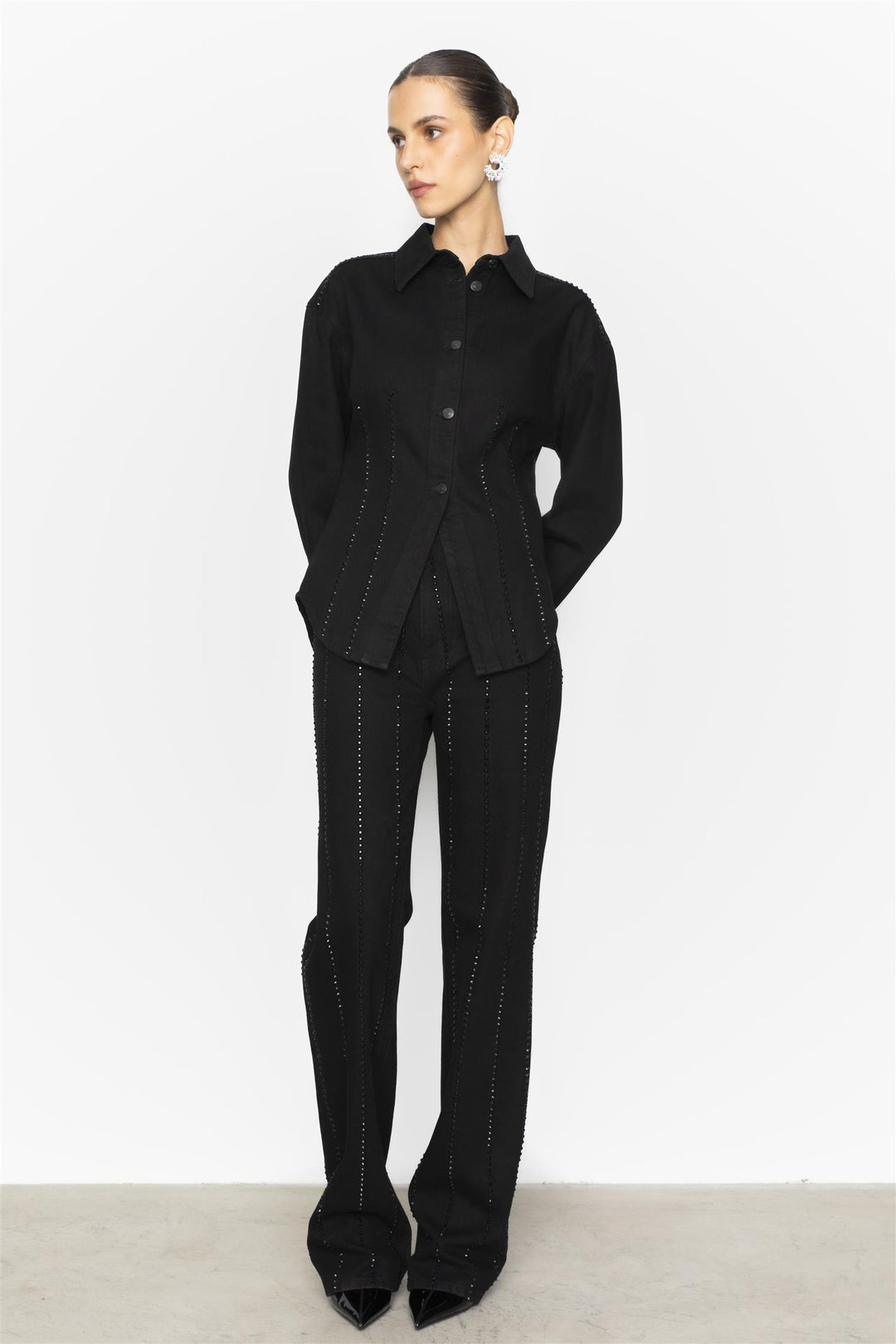 Luca Embellished Black