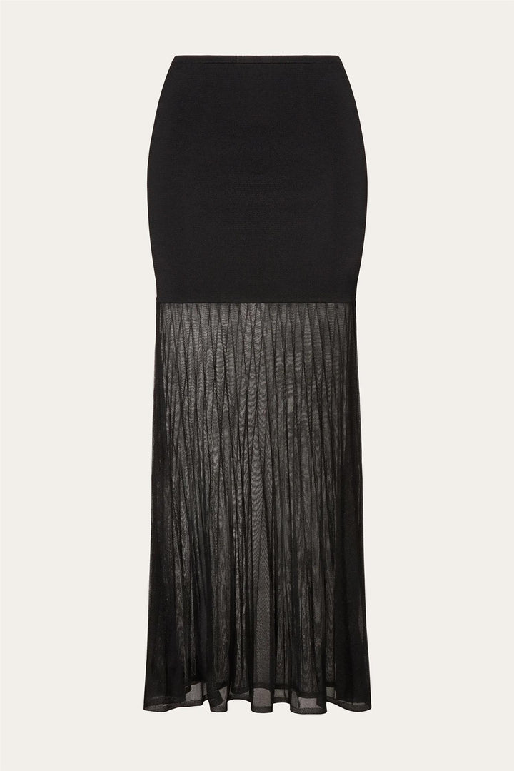Calina Sheer Knitted Maxi Skirt