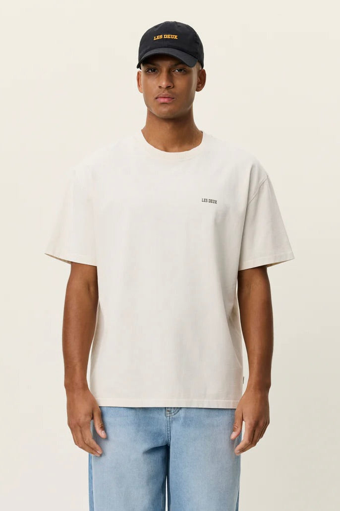 LES DEUX Cole Mini Blake T-Shirt Eggnog White - Dale