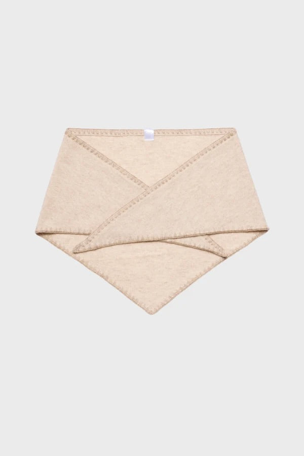 AKS LABEL Mina Stitched Merino Scarf Light Sand - Dale