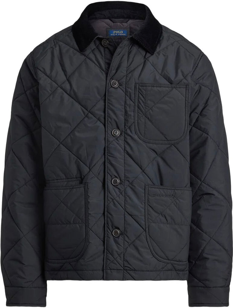 Quilted Field Jacket Polo Black