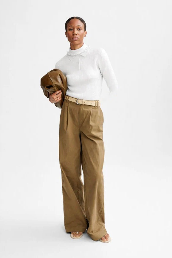 Ella Polo Knit White