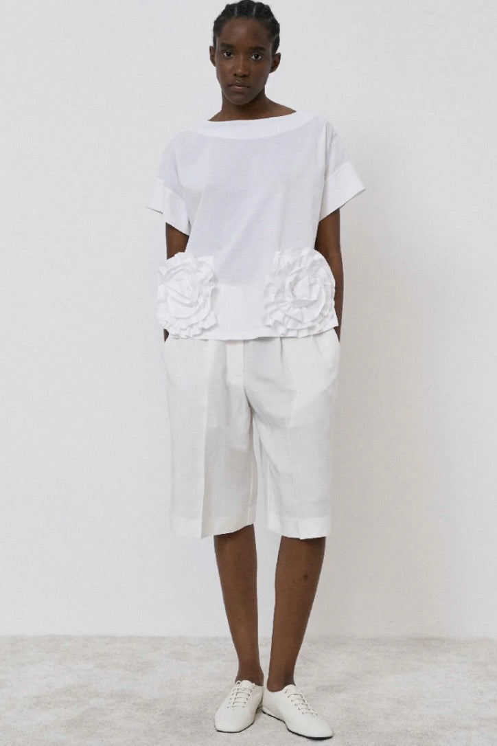 High Waist Linen Shorts